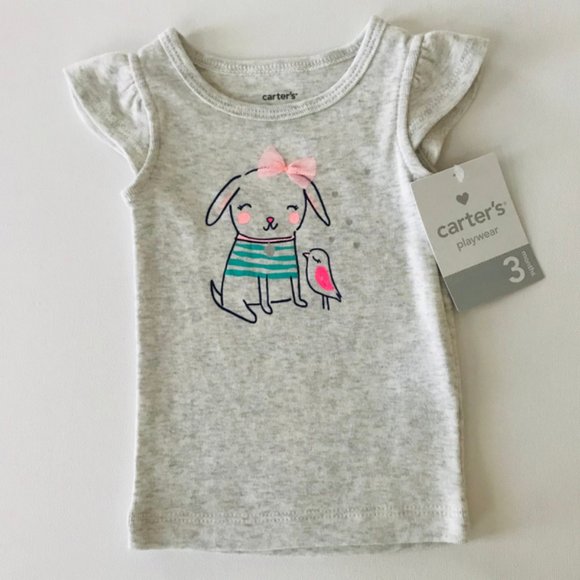 Baby Girl Puppy Tee & Skort Set Outfit Polka Dot - Picture 3 of 3